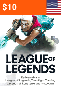 Tarjeta Regalo 10 USD League Of Legends (USA)