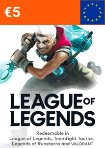 Carte Cadeau 5 EUR League Of Legends (Europe)