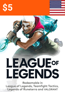 Tarjeta Regalo 5 USD League Of Legends (USA)