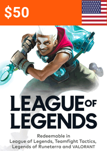 Carta Regalo 50 USD League Of Legends (USA)