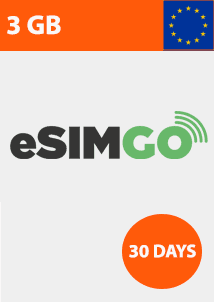 Tarjeta Prepago 3 GB / 30 Días (Europa)